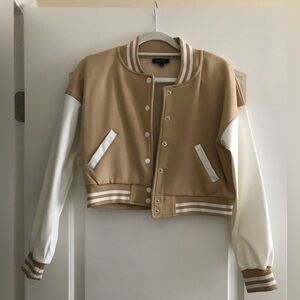 Boohoo jersey jacket beige